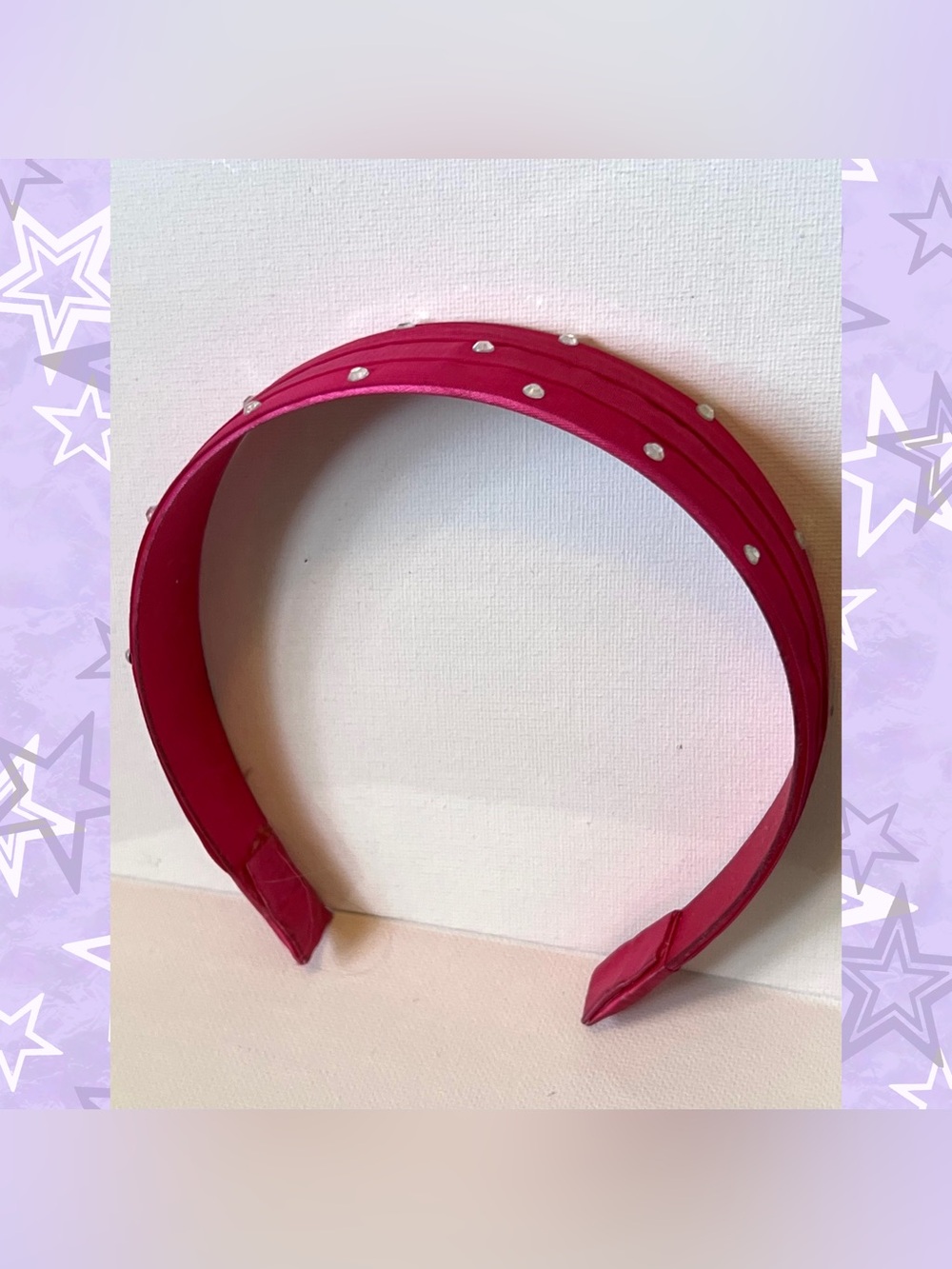 ★ wide pink rhinestone headband